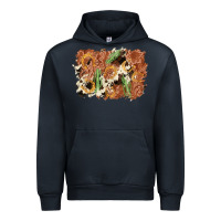 Navy horseshoe cowhide cactus background Urban Hoodie - AdoDesignShop