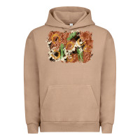 Pigment Burro horseshoe cowhide cactus background Urban Hoodie - AdoDesignShop