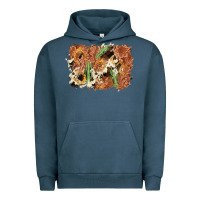 Pigment Midnight Navy horseshoe cowhide cactus background Urban Hoodie - AdoDesignShop