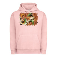 Pigment Salmon horseshoe cowhide cactus background Urban Hoodie - AdoDesignShop
