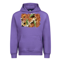Tulip horseshoe cowhide cactus background Urban Hoodie - AdoDesignShop