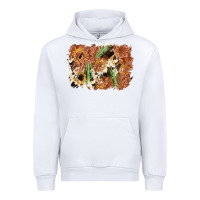 White horseshoe cowhide cactus background Urban Hoodie - AdoDesignShop