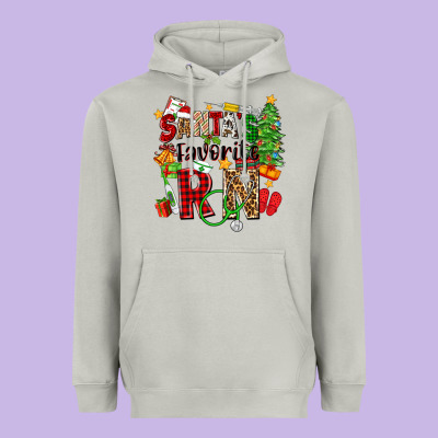 Santa's Favorite Rn Heavyweight Hoodie Designed By Zillion Design Studio