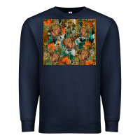 Navy fall cowhide highland cow tumbler Premium Sweatshirt - RanaPortraitStore