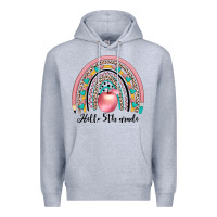 Heather Grey hello 5th grade Premium Hoodie - JahusDesignShop