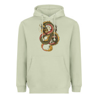 Matcha green and yellow dragon Heavyweight Hoodie - RanaPortraitStore