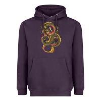 Plum green and yellow dragon Heavyweight Hoodie - RanaPortraitStore