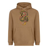 Toasted Coconut green and yellow dragon Heavyweight Hoodie - RanaPortraitStore