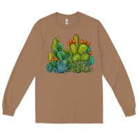 Toasted Coconut watercolor cactus Long Sleeve Tee - BarkalooDesign