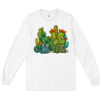 White watercolor cactus Long Sleeve Tee - BarkalooDesign