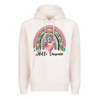 Pale Pink hello daycare Premium Hoodie - JahusDesignShop
