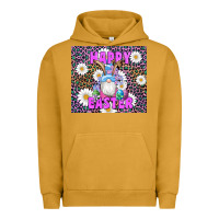 Pigment Peanut Butter easter happy easter gnomes bunny daisys Urban Hoodie - Artiststas