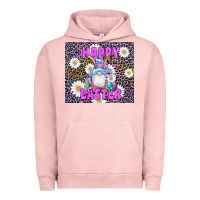 Pigment Salmon easter happy easter gnomes bunny daisys Urban Hoodie - Artiststas
