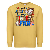 Antique Gold i will always be your biggest fan baseball Premium Sweatshirt - Zillion Design Studio