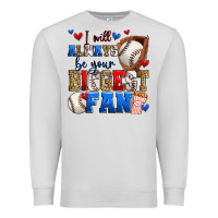 Dove Grey i will always be your biggest fan baseball Premium Sweatshirt - Zillion Design Studio