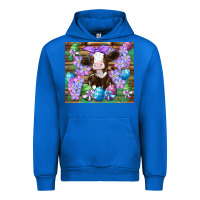 Cobalt easter cow eggs flowers daisys Urban Hoodie - Artiststas