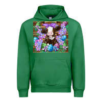 Emerald easter cow eggs flowers daisys Urban Hoodie - Artiststas