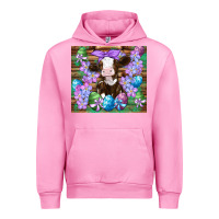 Fuchsia Pink easter cow eggs flowers daisys Urban Hoodie - Artiststas