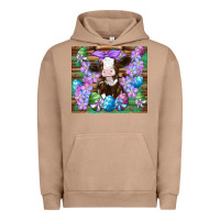 Pigment Burro easter cow eggs flowers daisys Urban Hoodie - Artiststas