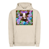 Pigment French Oak easter cow eggs flowers daisys Urban Hoodie - Artiststas