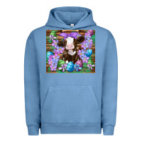 Easter Cow Eggs Flowers Daisys Urban Hoodie | Teevron