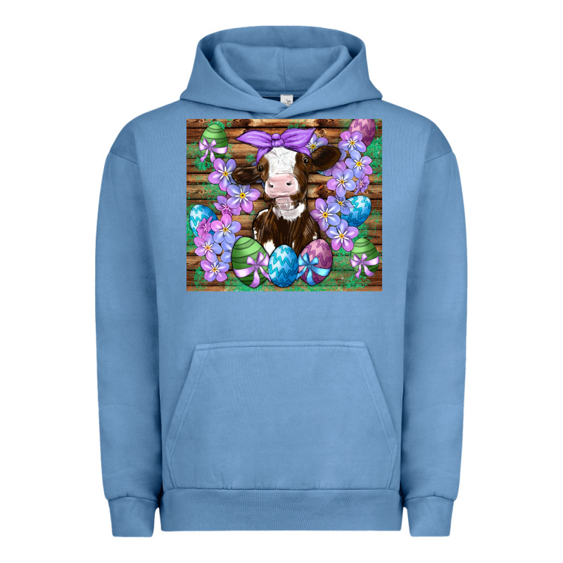Easter Cow Eggs Flowers Daisys Urban Hoodie by Artiststas | Teevron