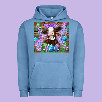 Easter Cow Eggs Flowers Daisys Urban Hoodie Designed By Artiststas