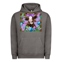 Pigment Tornado easter cow eggs flowers daisys Urban Hoodie - Artiststas