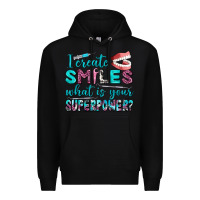 Black i create smile what is your superpower Premium Hoodie - AdoDesignShop