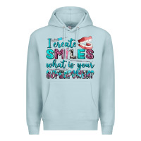 Blue Mist i create smile what is your superpower Premium Hoodie - AdoDesignShop