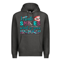 Charcoal Heather i create smile what is your superpower Premium Hoodie - AdoDesignShop