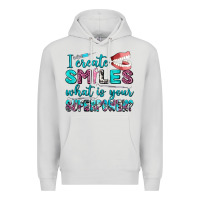 Dove Grey i create smile what is your superpower Premium Hoodie - AdoDesignShop