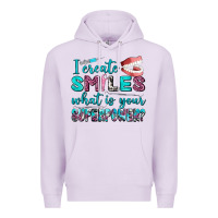 Lilac i create smile what is your superpower Premium Hoodie - AdoDesignShop