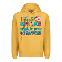 Mustard i create smile what is your superpower Premium Hoodie - AdoDesignShop