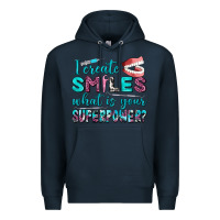 Navy i create smile what is your superpower Premium Hoodie - AdoDesignShop
