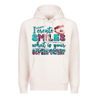 Pale Pink i create smile what is your superpower Premium Hoodie - AdoDesignShop