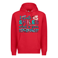 Red i create smile what is your superpower Premium Hoodie - AdoDesignShop
