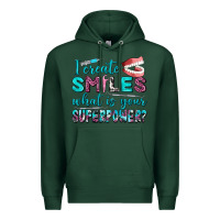 Sports Green i create smile what is your superpower Premium Hoodie - AdoDesignShop