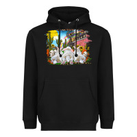 Black easter farm with bunnies Heavyweight Hoodie - RanaPortraitStore