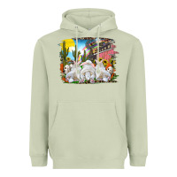 Matcha easter farm with bunnies Heavyweight Hoodie - RanaPortraitStore