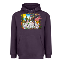 Plum easter farm with bunnies Heavyweight Hoodie - RanaPortraitStore