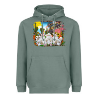 Sage easter farm with bunnies Heavyweight Hoodie - RanaPortraitStore