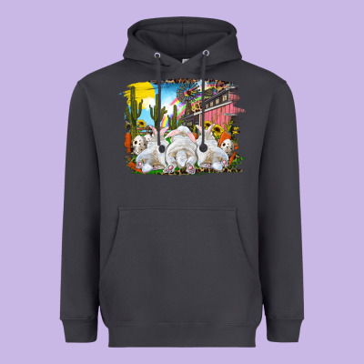 Heavyweight Hoodie easter farm with bunnies