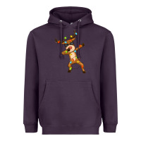 Plum dabbing deer Heavyweight Hoodie - Zillion Design Studio