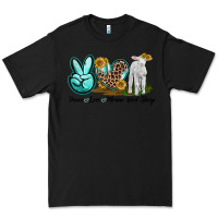 Black Peace Love Merino Wool Sheep Premium Tee - LillyAllenDesigns