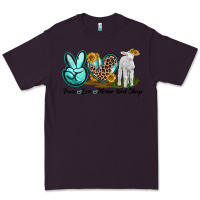 Plum Peace Love Merino Wool Sheep Premium Tee - LillyAllenDesigns