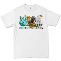 White Peace Love Merino Wool Sheep Premium Tee - LillyAllenDesigns