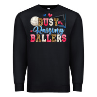 Black busy raising ballers volleyball Premium Sweatshirt - Zillion Design Studio