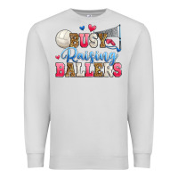 Dove Grey busy raising ballers volleyball Premium Sweatshirt - Zillion Design Studio