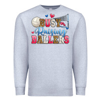 Heather Grey busy raising ballers volleyball Premium Sweatshirt - Zillion Design Studio